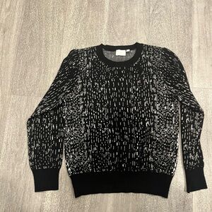 New Cyrus Black and White Patterned Sweater S
